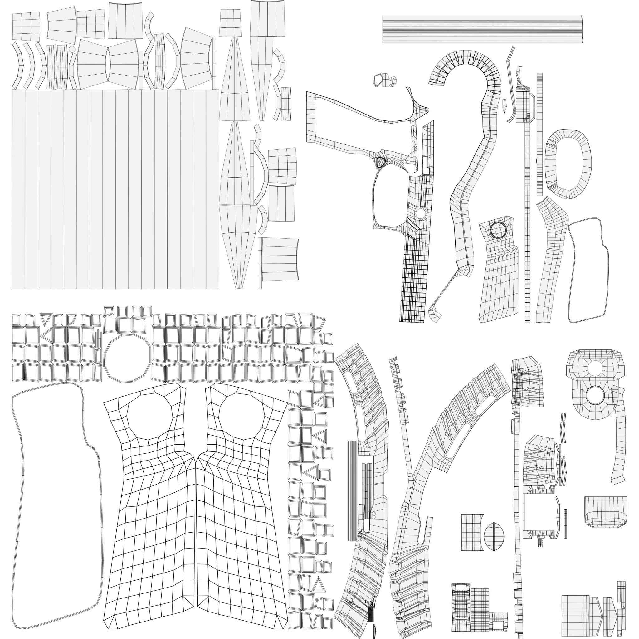 SIG SHORT  GUN Low-poly 3D model_9