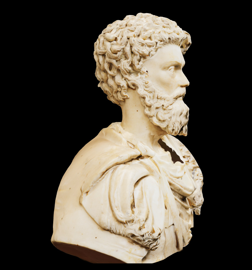 Marcus Aurelius Bust 3D Model Low-poly 3D model_1