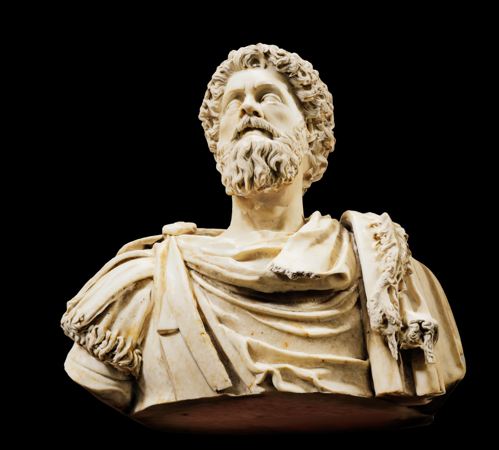 Marcus Aurelius Bust 3D Model Low-poly 3D model_3