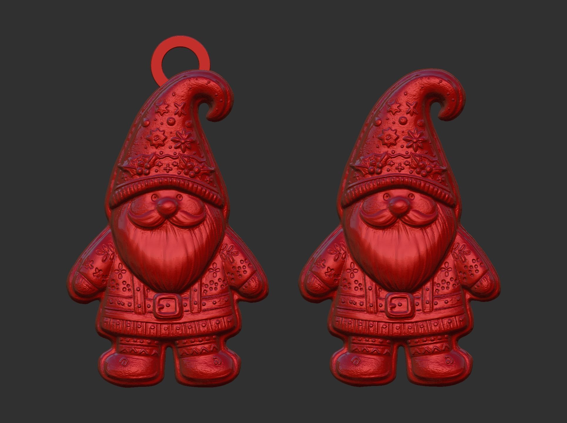 christmas gnome cookie decor  3D print model_5