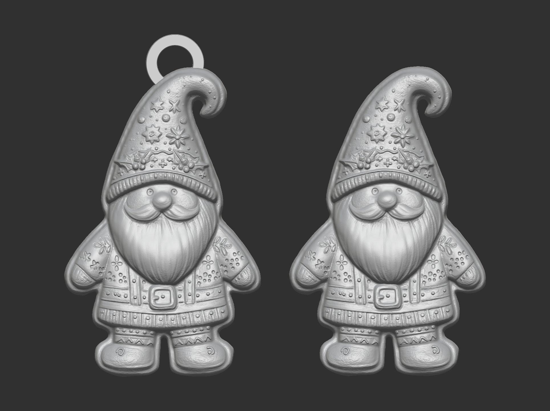 christmas gnome cookie decor  3D print model_6