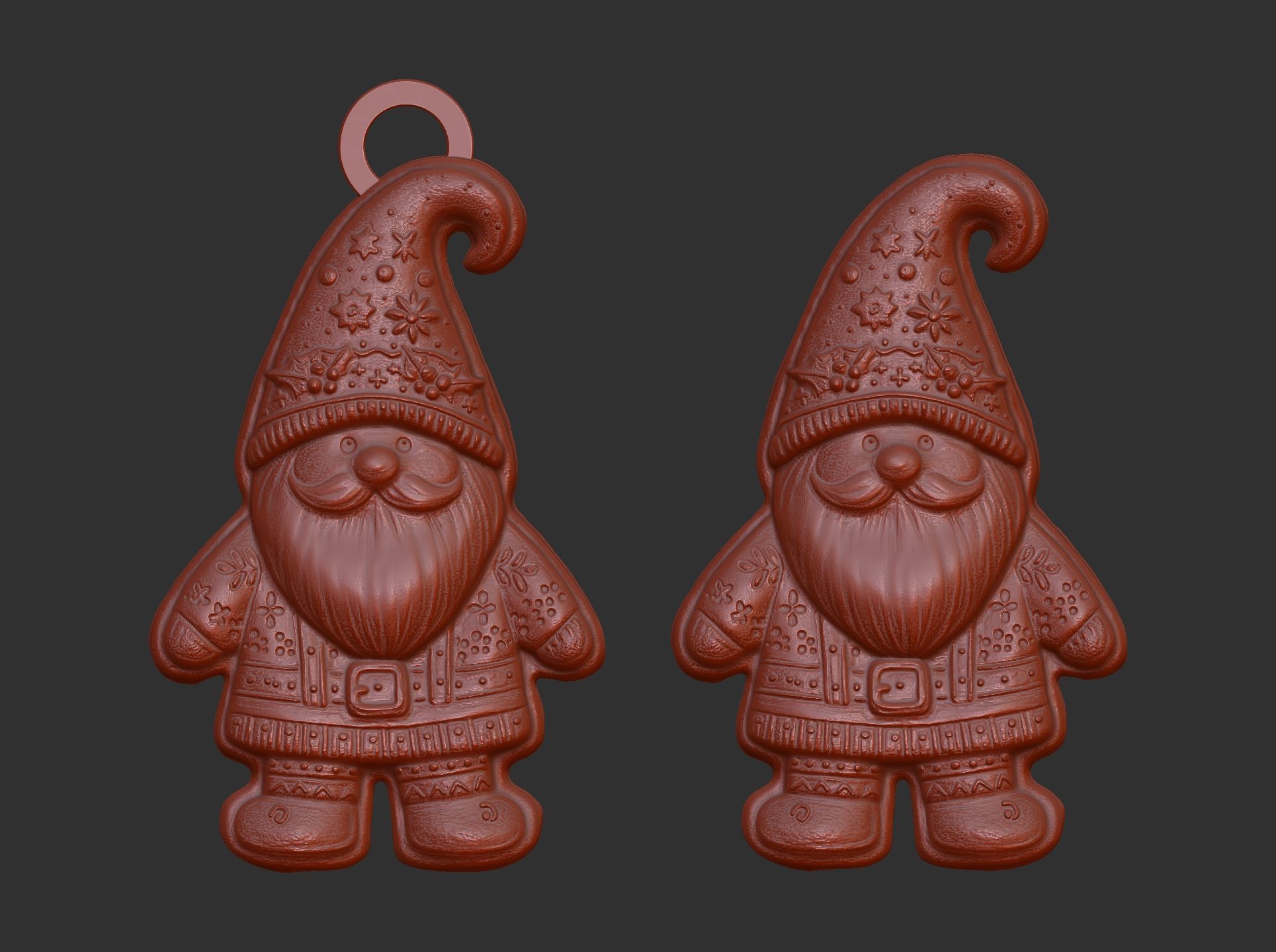 christmas gnome cookie decor  3D print model_9