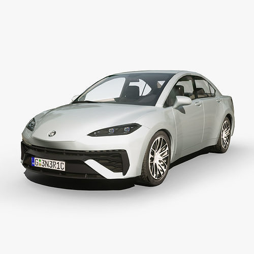 Generic Sedan v27 Low-poly 3D model