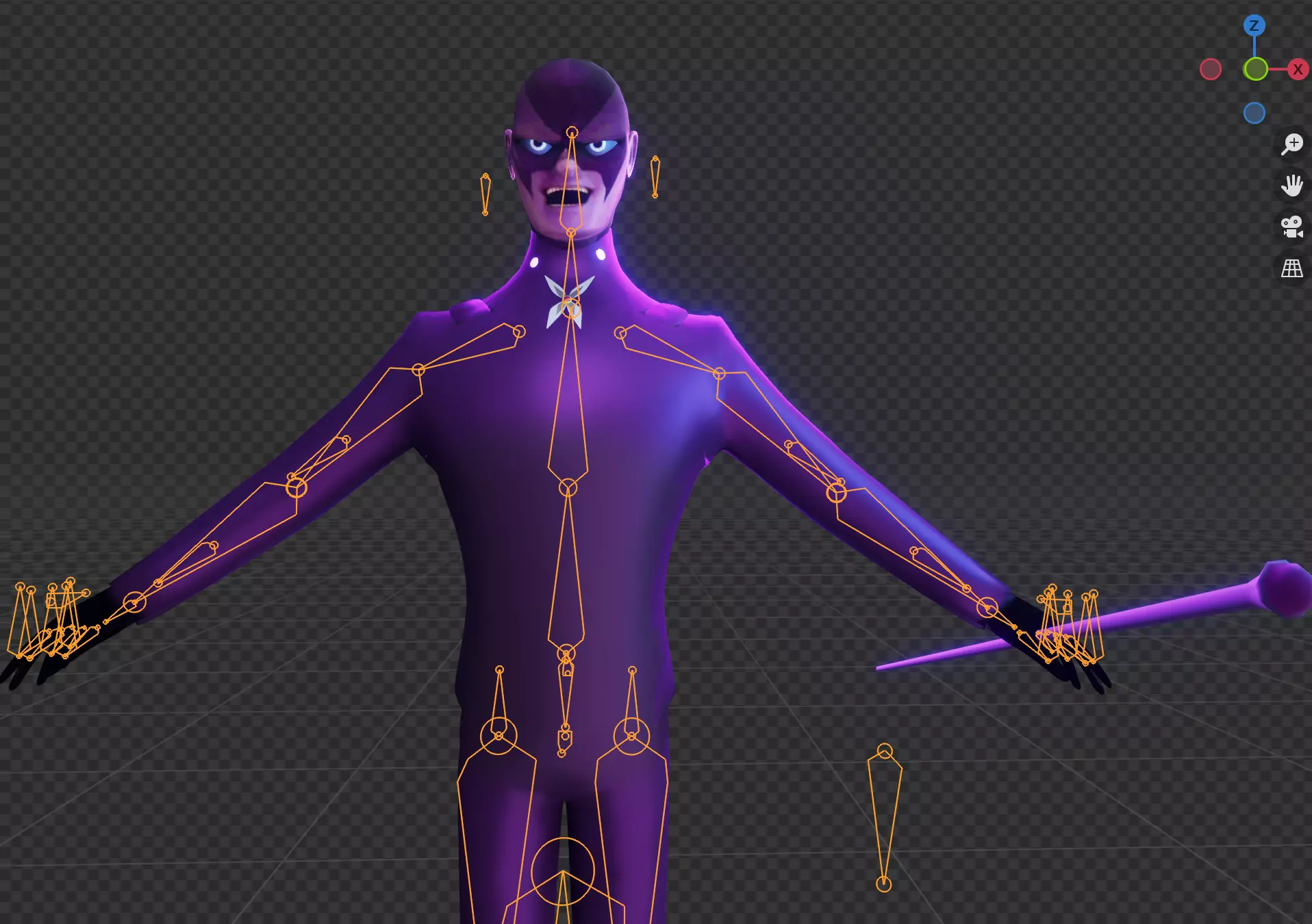 Monarch Hawk Moth Low-poly 3D model