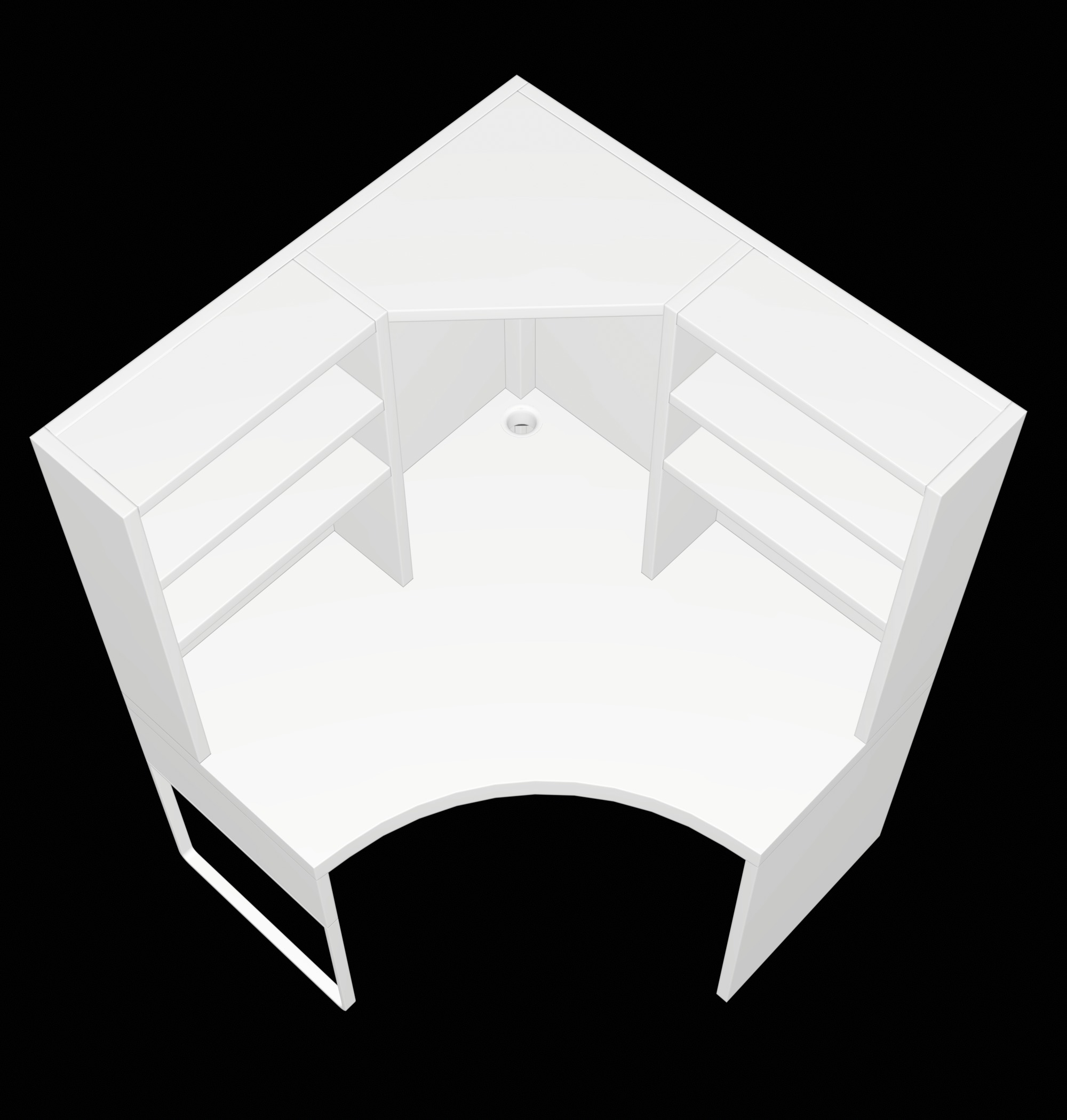 MICKE- corner workstation Low-poly 3D model_12