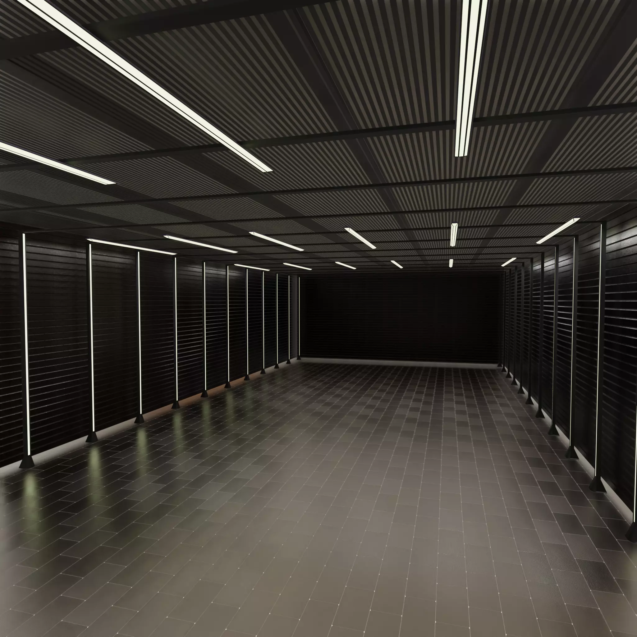 WAREHOUSE interior 3D car studio 3D model_0