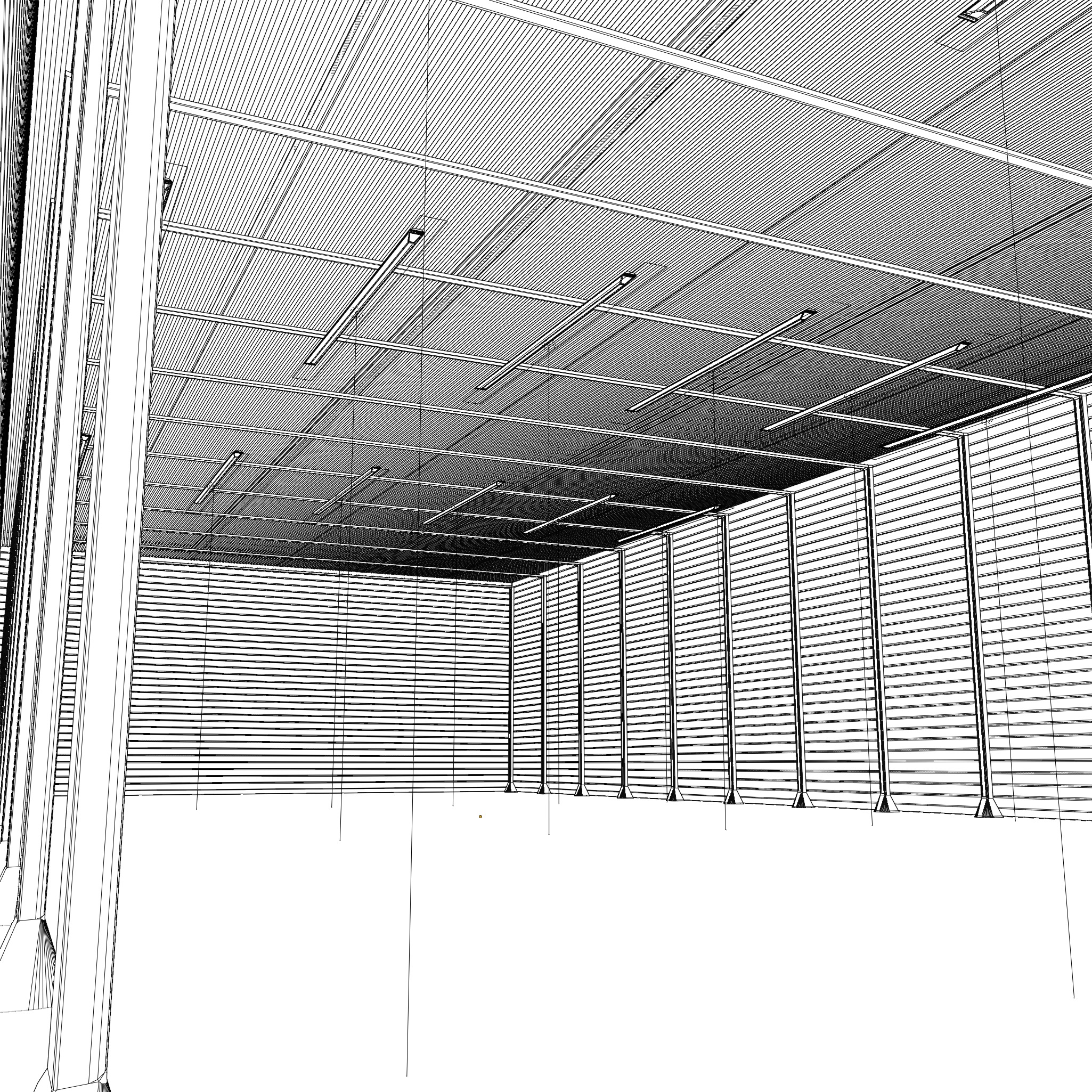 WAREHOUSE interior 3D car studio 3D model_5