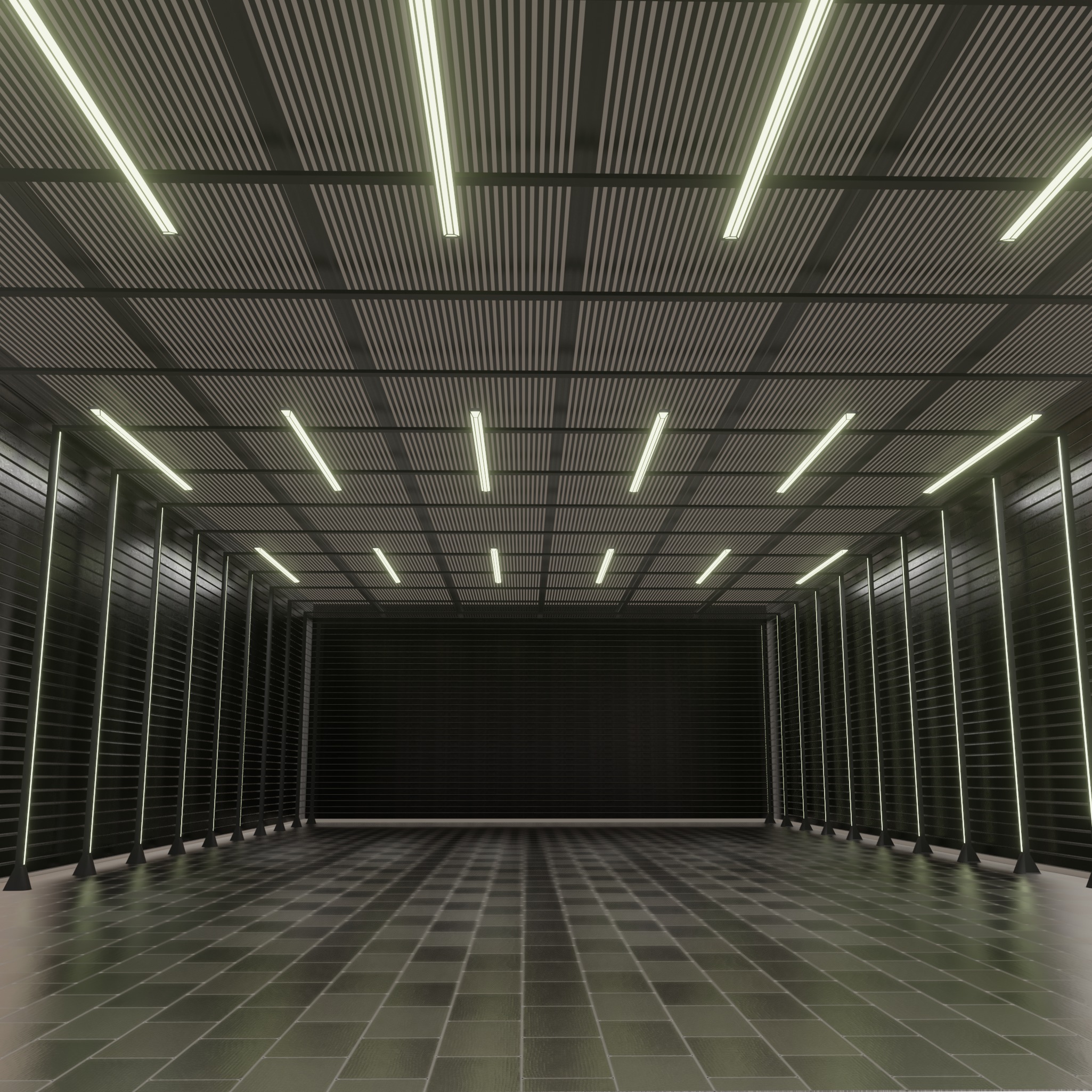 WAREHOUSE interior 3D car studio 3D model_6