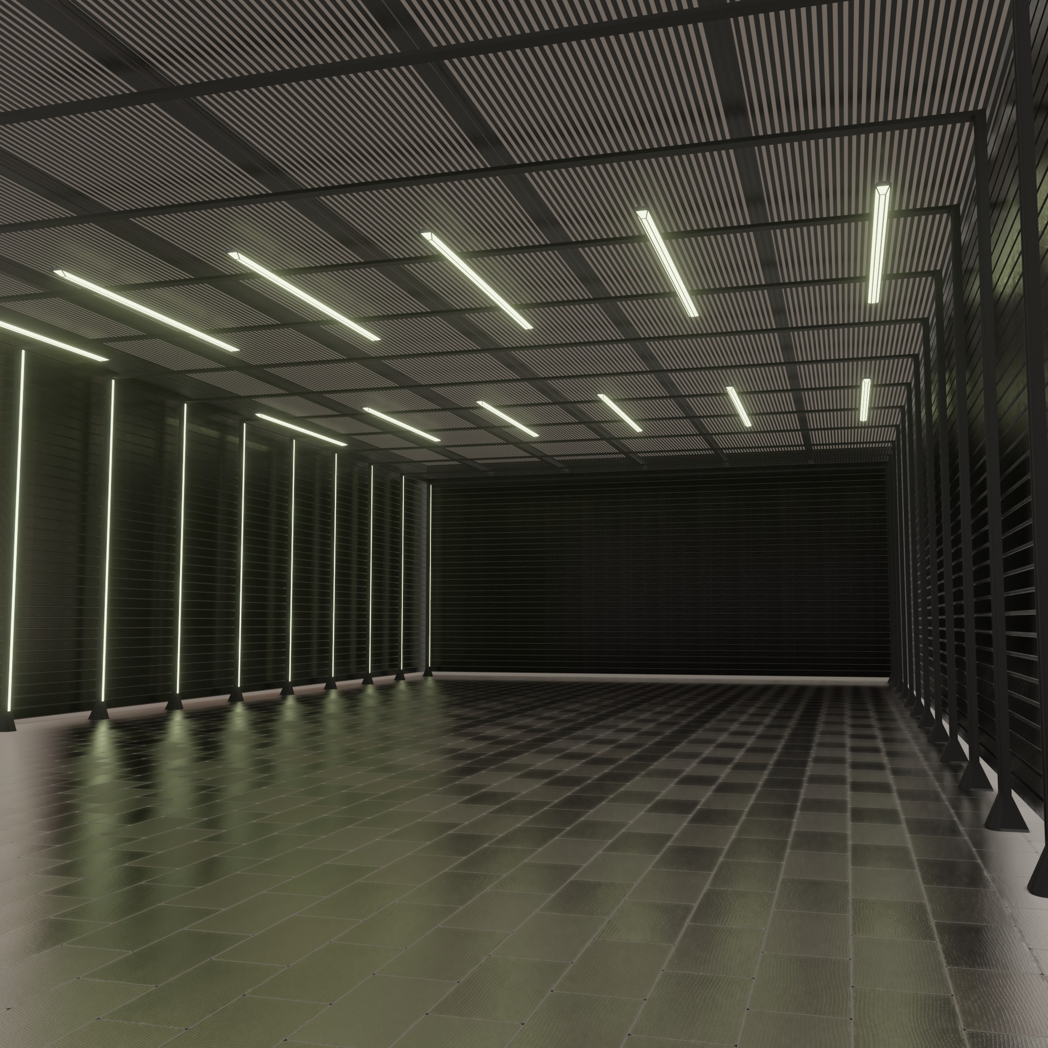 WAREHOUSE interior 3D car studio 3D model_1