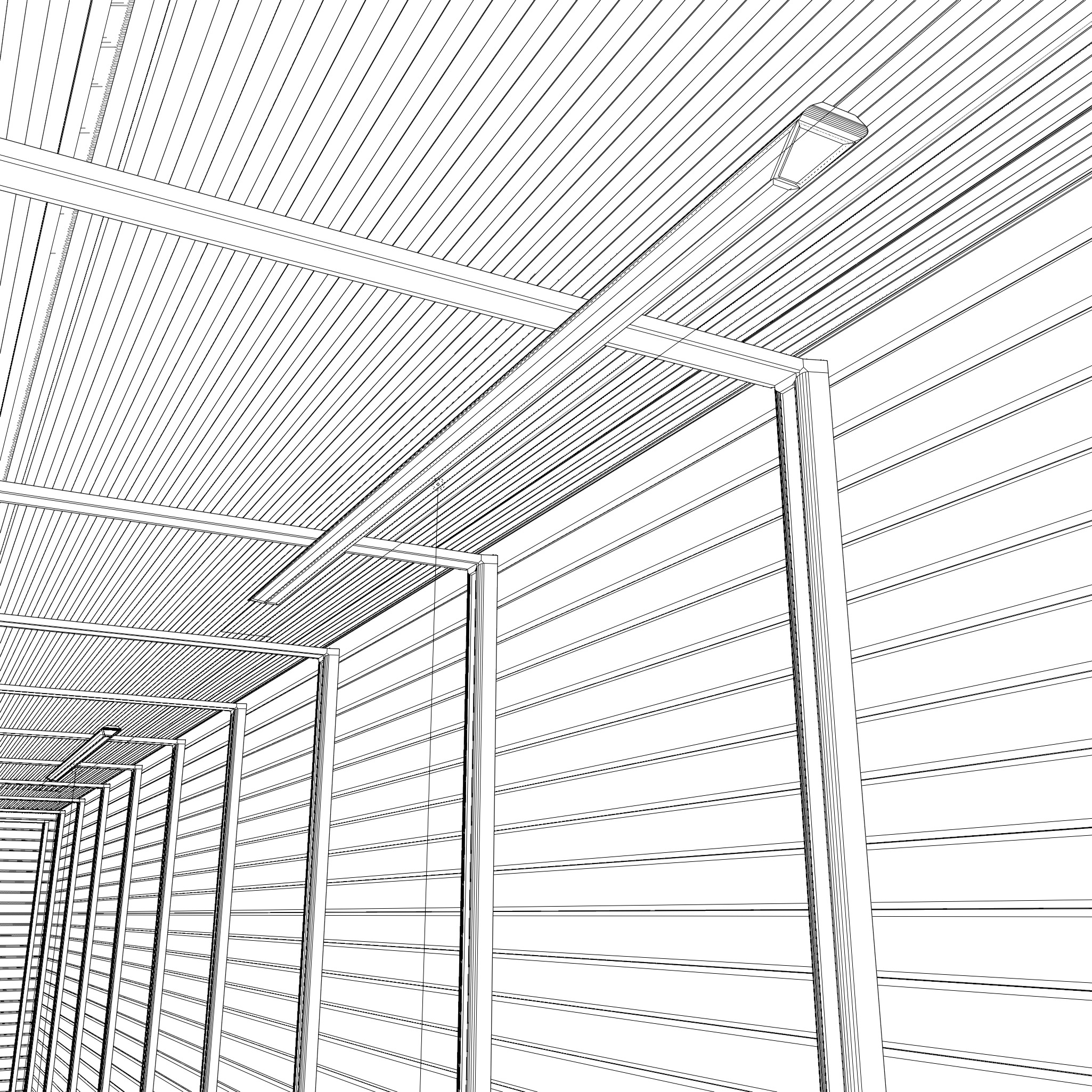 WAREHOUSE interior 3D car studio 3D model_9