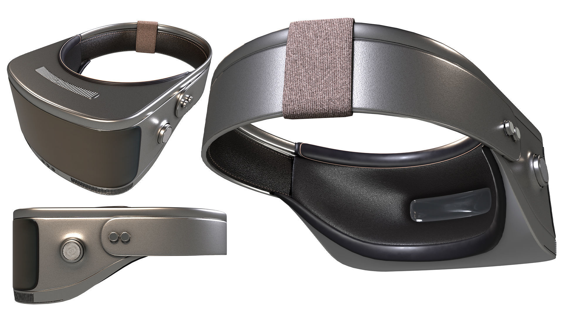 VR-Headset Low-poly 3D model_1