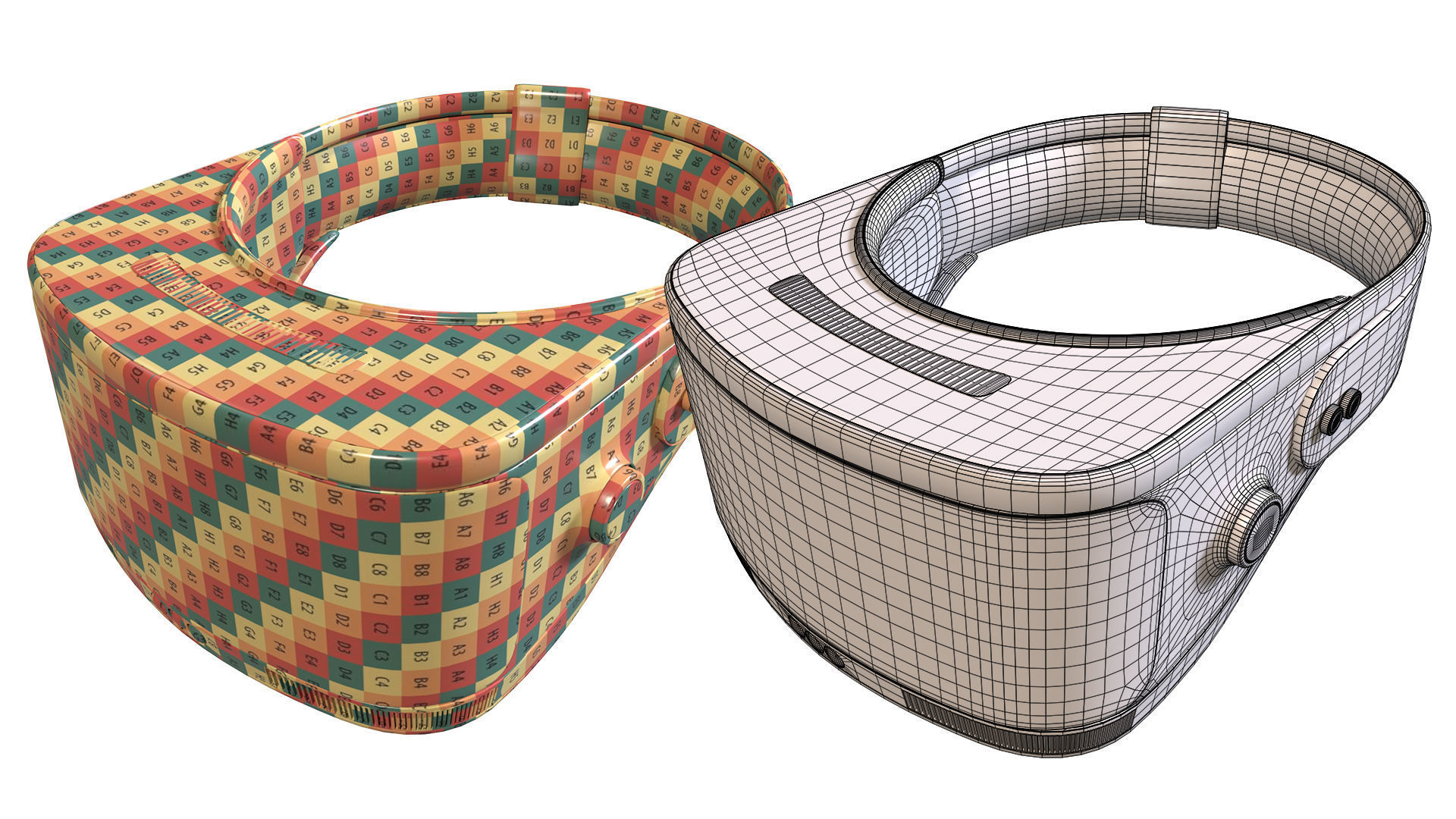 VR-Headset Low-poly 3D model_2