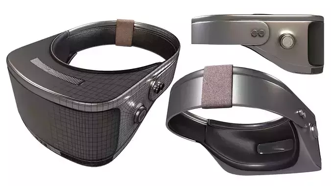 VR-Headset Low-poly 3D model