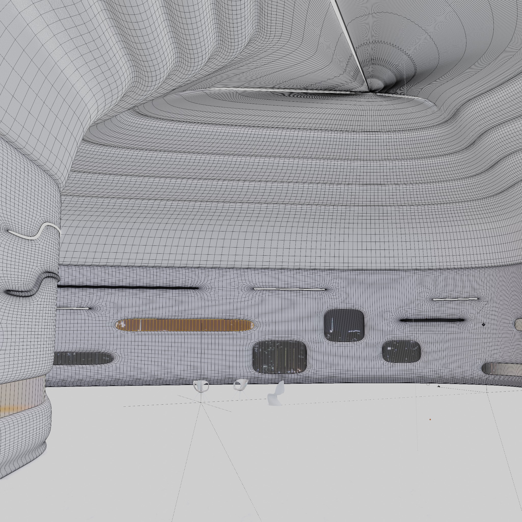 Sci-Fi Futuristic Exhibition Hall 3D model_9