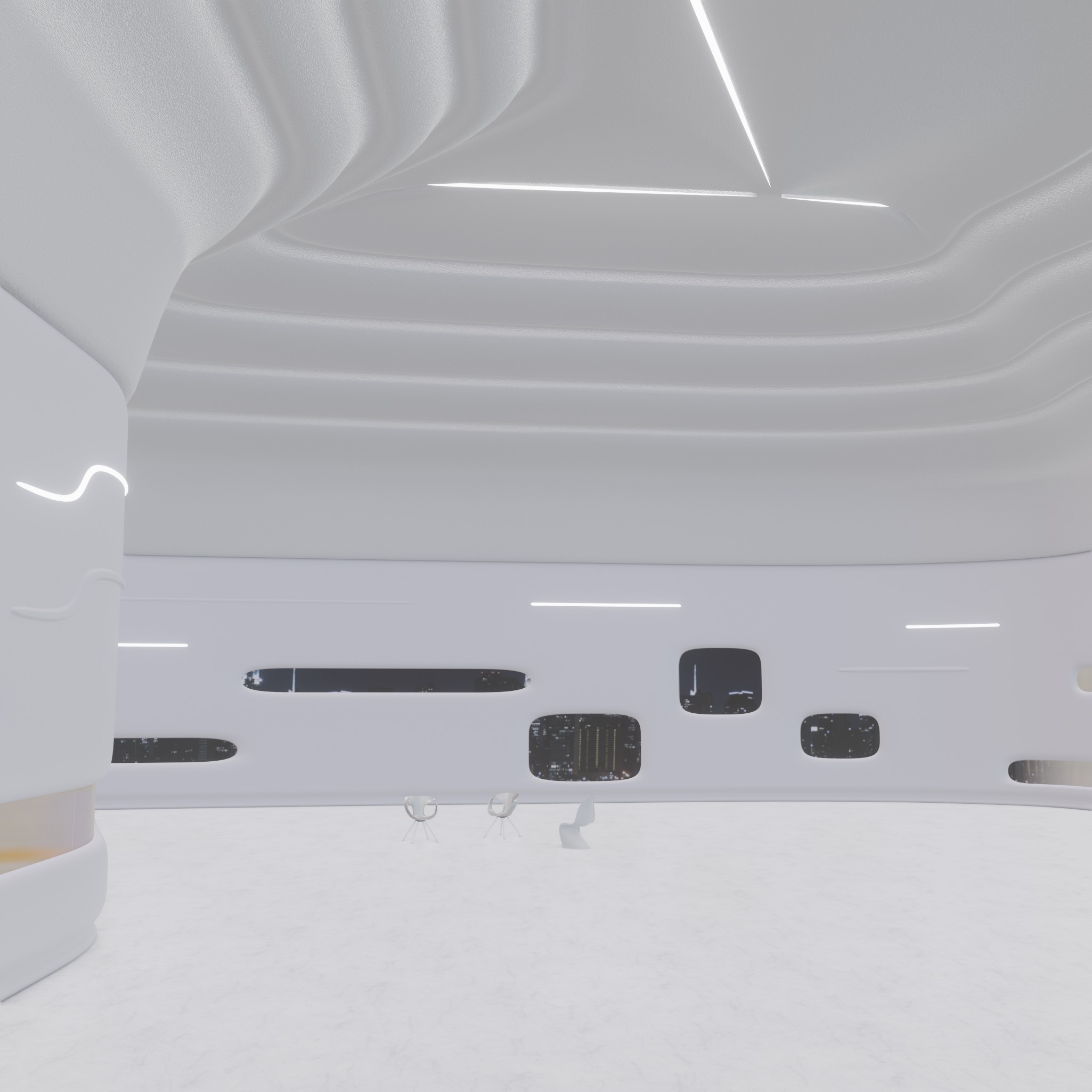 Sci-Fi Futuristic Exhibition Hall 3D model_6