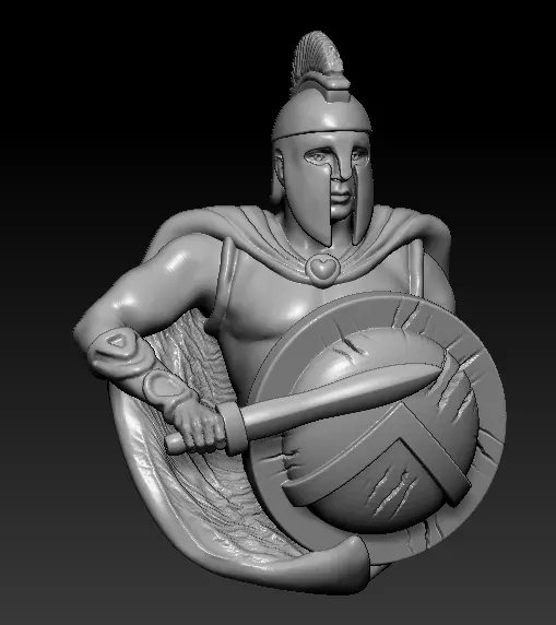 anillo y dije espartano 3D print model