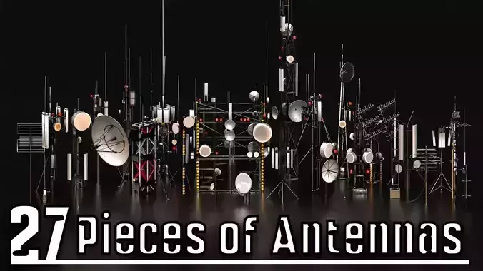 27 pieces of antenna 3D Model Collection
