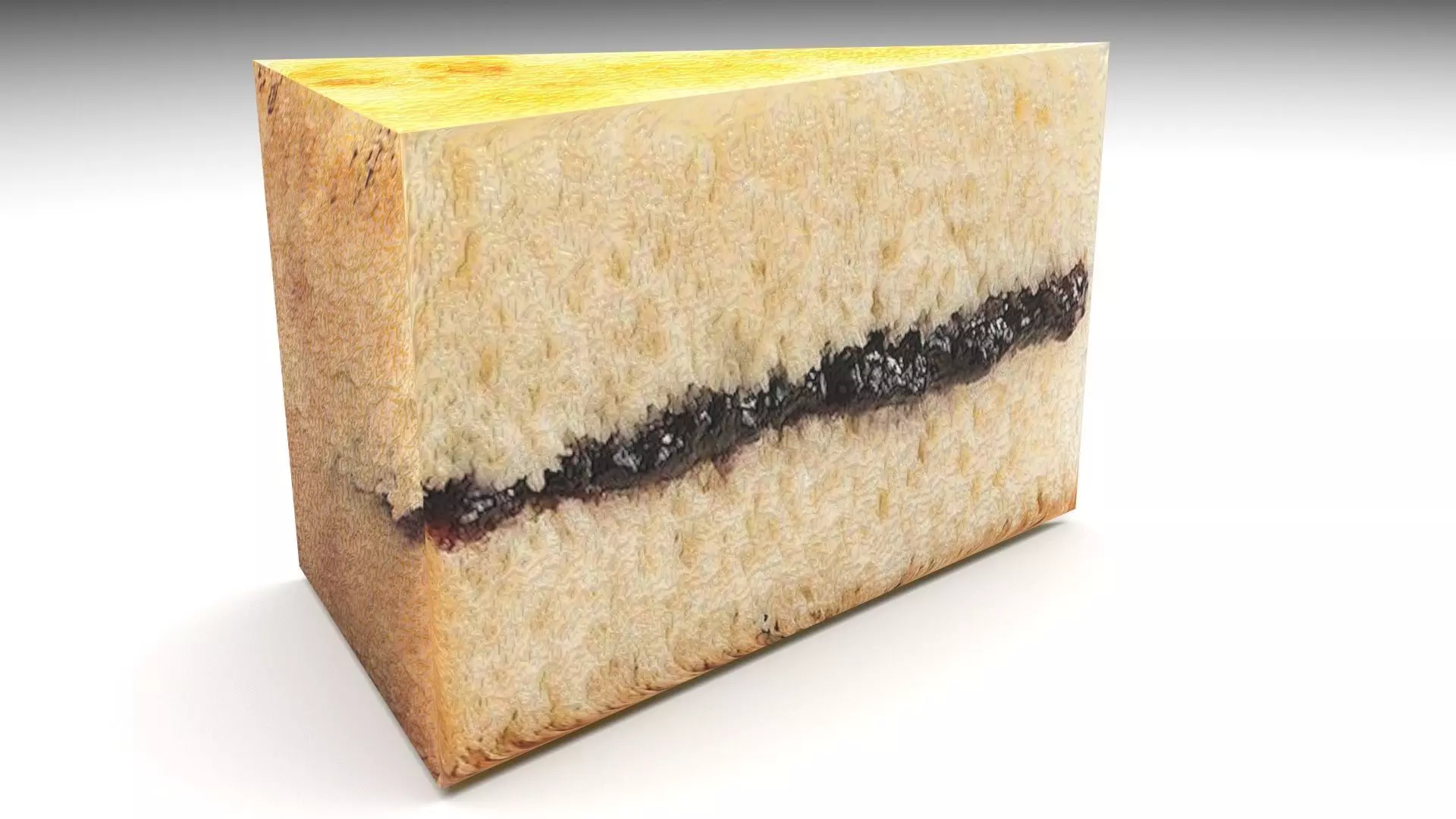 Black Currant Creme Brulee Cake 3D model