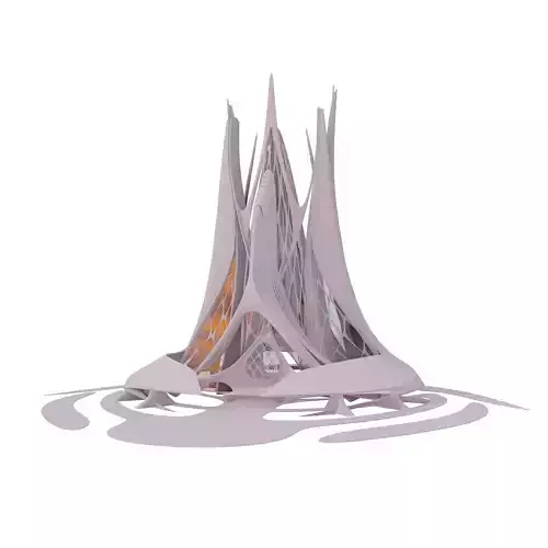 Futuristic  Expo Center building Sci-Fi  3D model