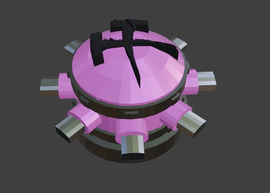 Tack Shooter Low-poly 3D model_2