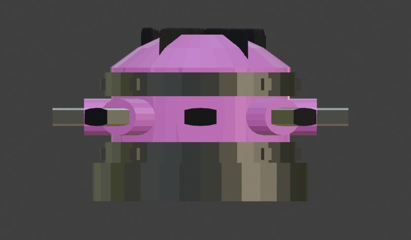 Tack Shooter Low-poly 3D model_5