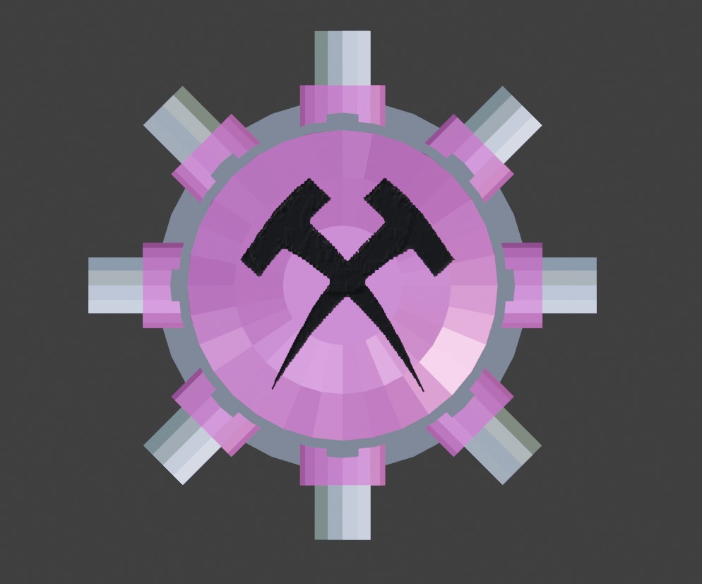 Tack Shooter Low-poly 3D model_1