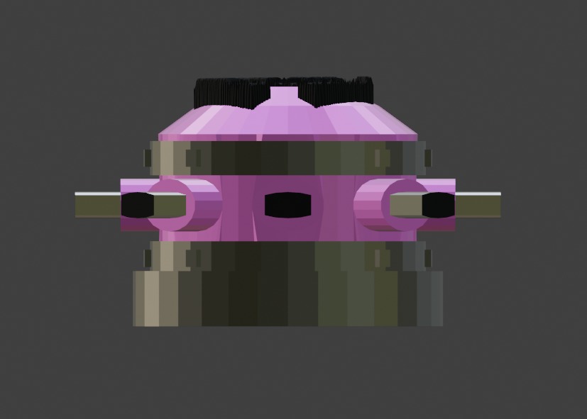 Tack Shooter Low-poly 3D model_7