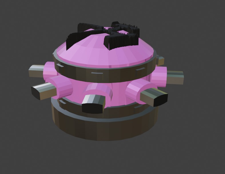 Tack Shooter Low-poly 3D model_3