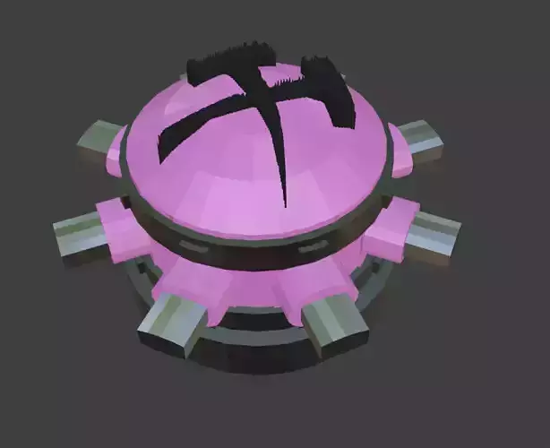 Tack Shooter Low-poly 3D model