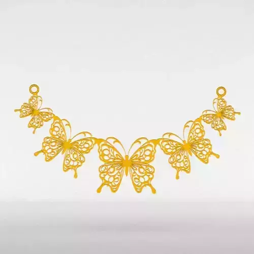 Butterflies Necklace 3D print model