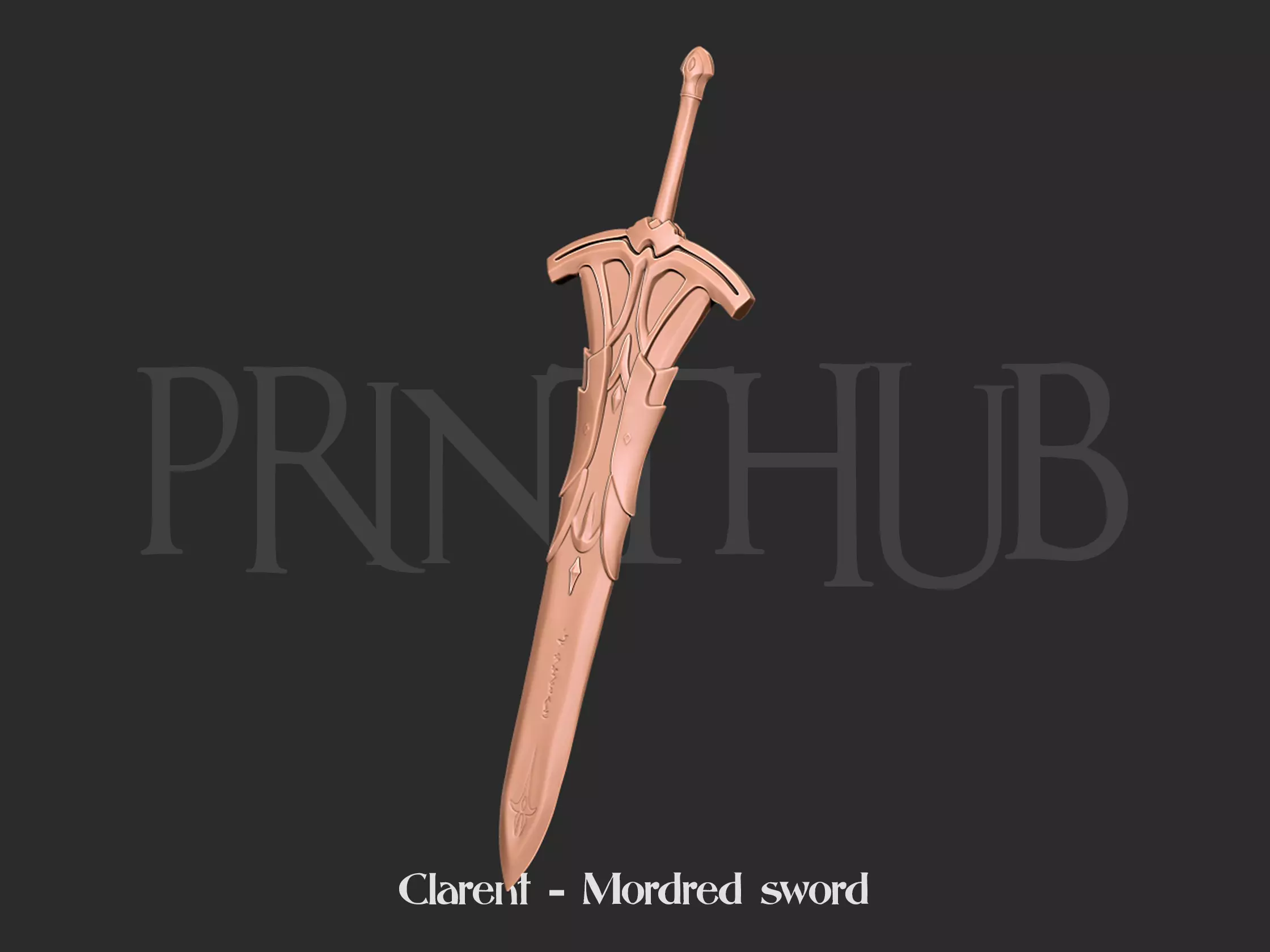 Clarent - Mordred sword for cosplay 3D print model_0
