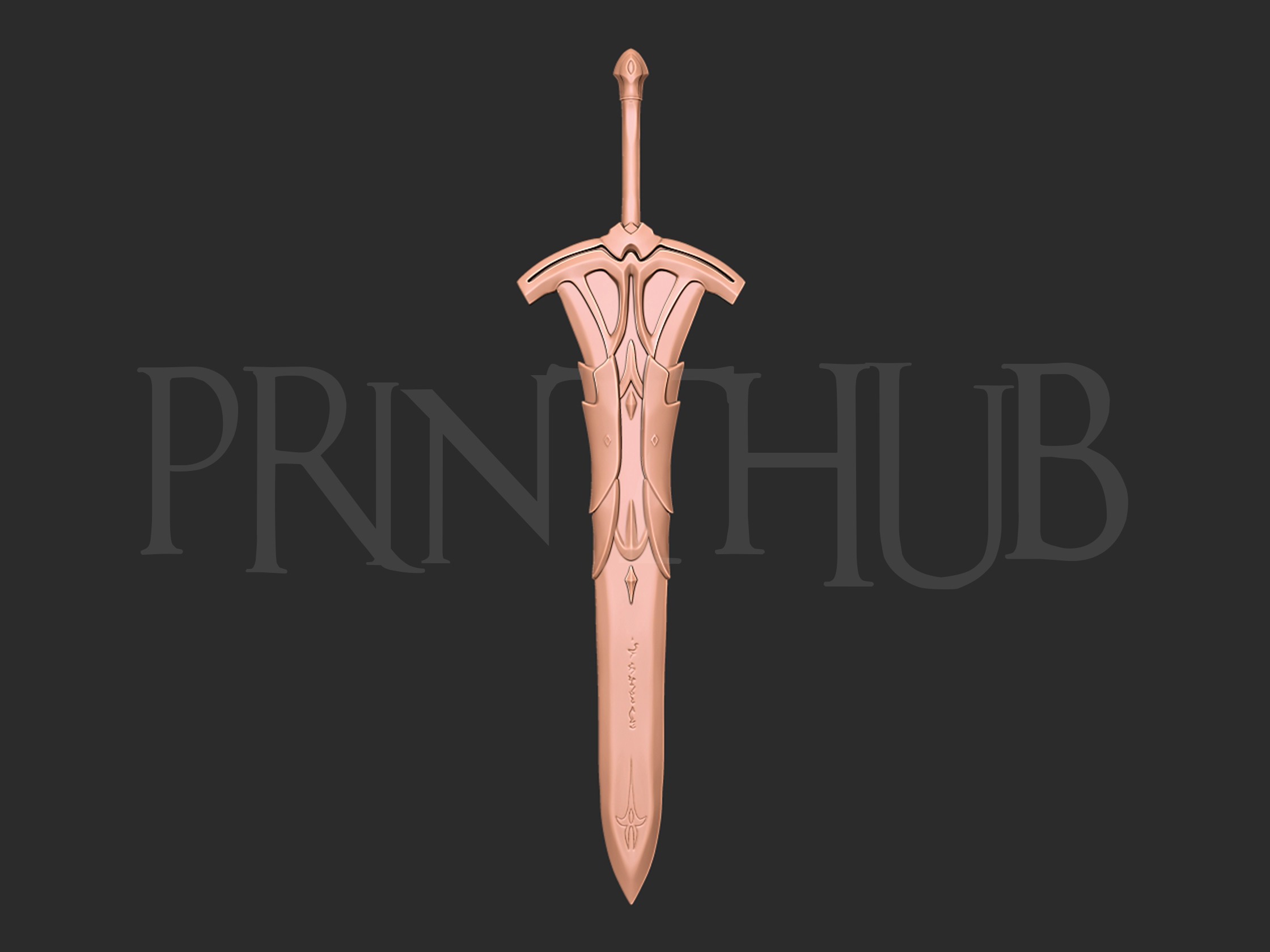 Clarent - Mordred sword for cosplay 3D print model_1