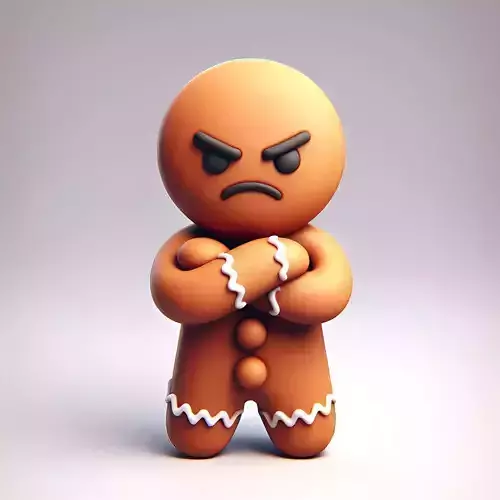 Grumpy Gingerbread Sculpture 3D print model Grumpy Gingerbread Sculpture 3D print model