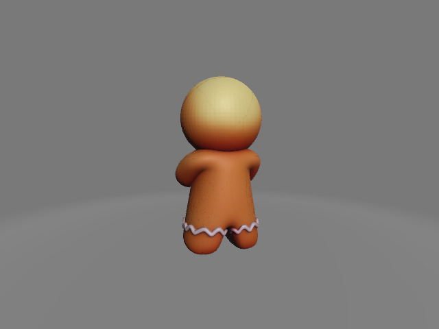 Grumpy Gingerbread Sculpture 3D print model_2
