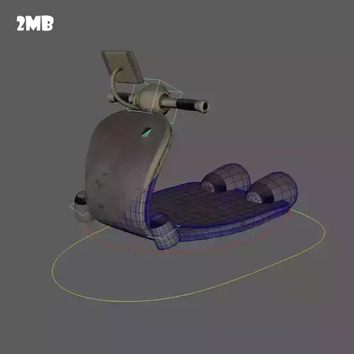 Future Dirt Scooter RIG for Maya and Game Engine Low-poly 3D model