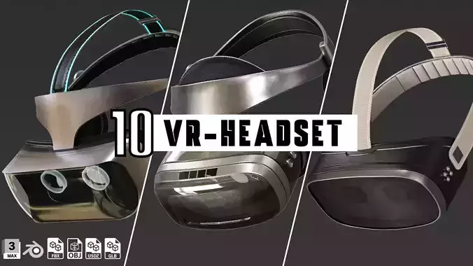 10 VR-Headset  3D Model Collection