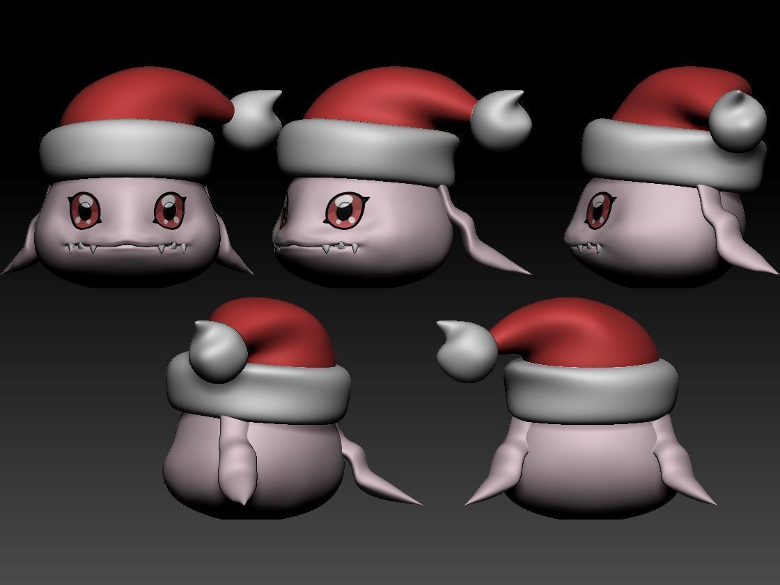 Koromon Christmas Free 3D print model_1