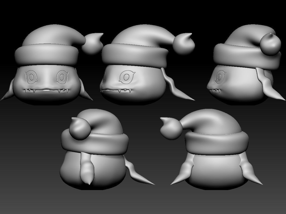 Koromon Christmas Free 3D print model_2