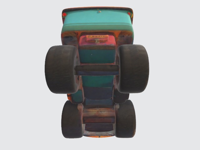 low-poly cartoon truck Low-poly 3D model_3