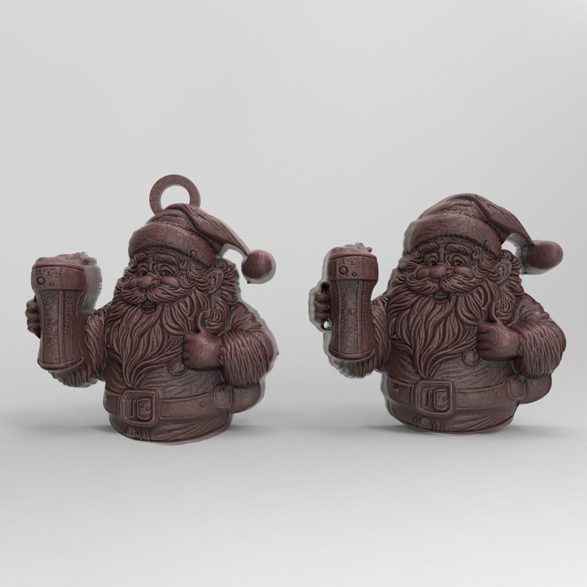 christmas fun sanda with beer  3D print model_1