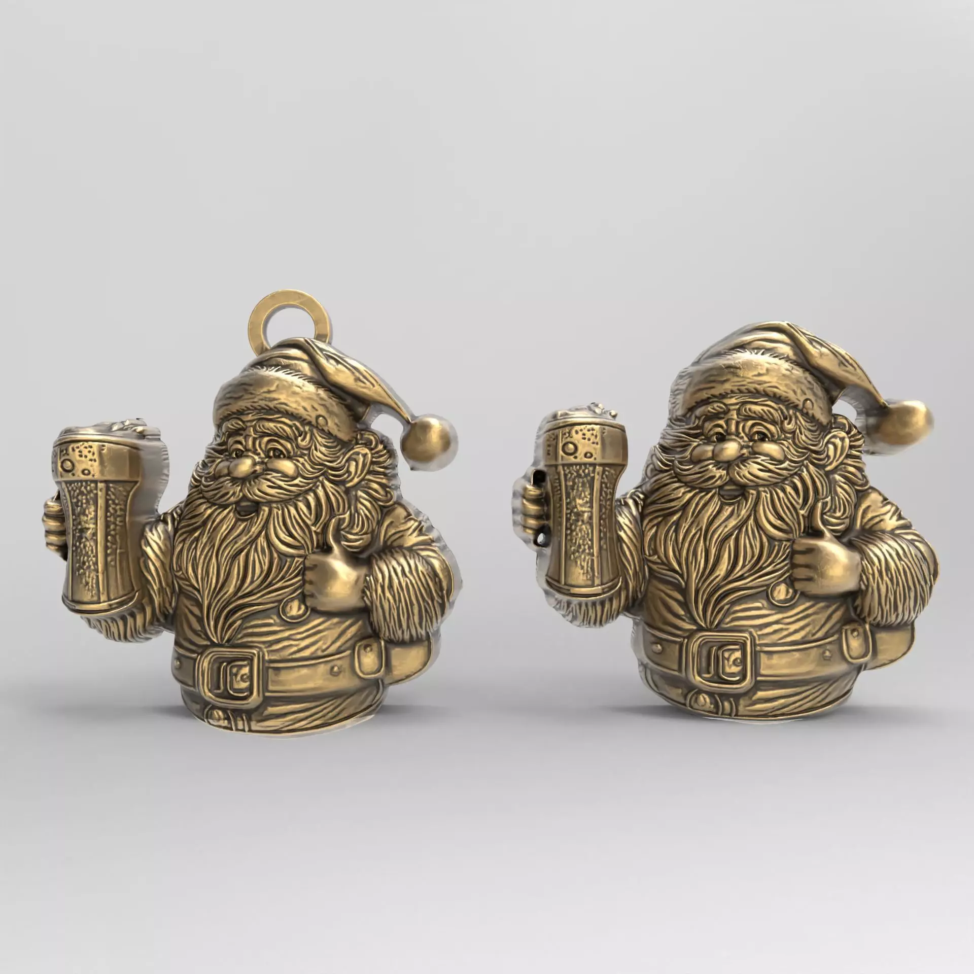 christmas fun sanda with beer  3D print model_0