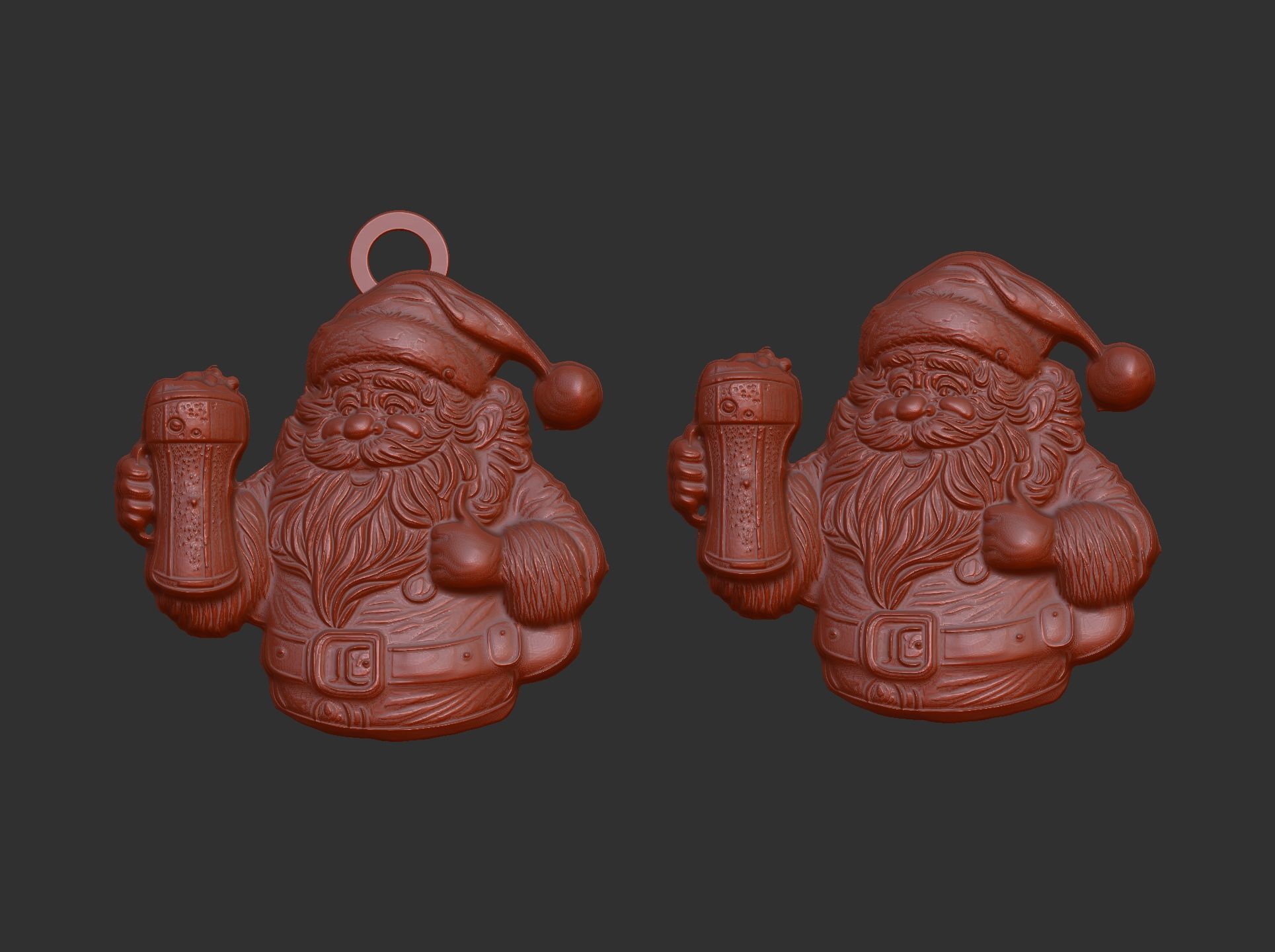 christmas fun sanda with beer  3D print model_5