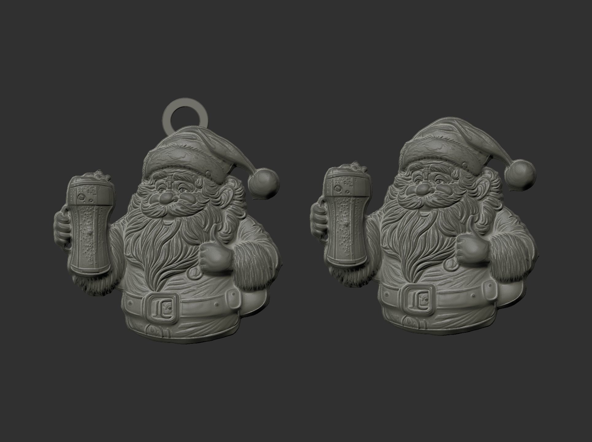 christmas fun sanda with beer  3D print model_6