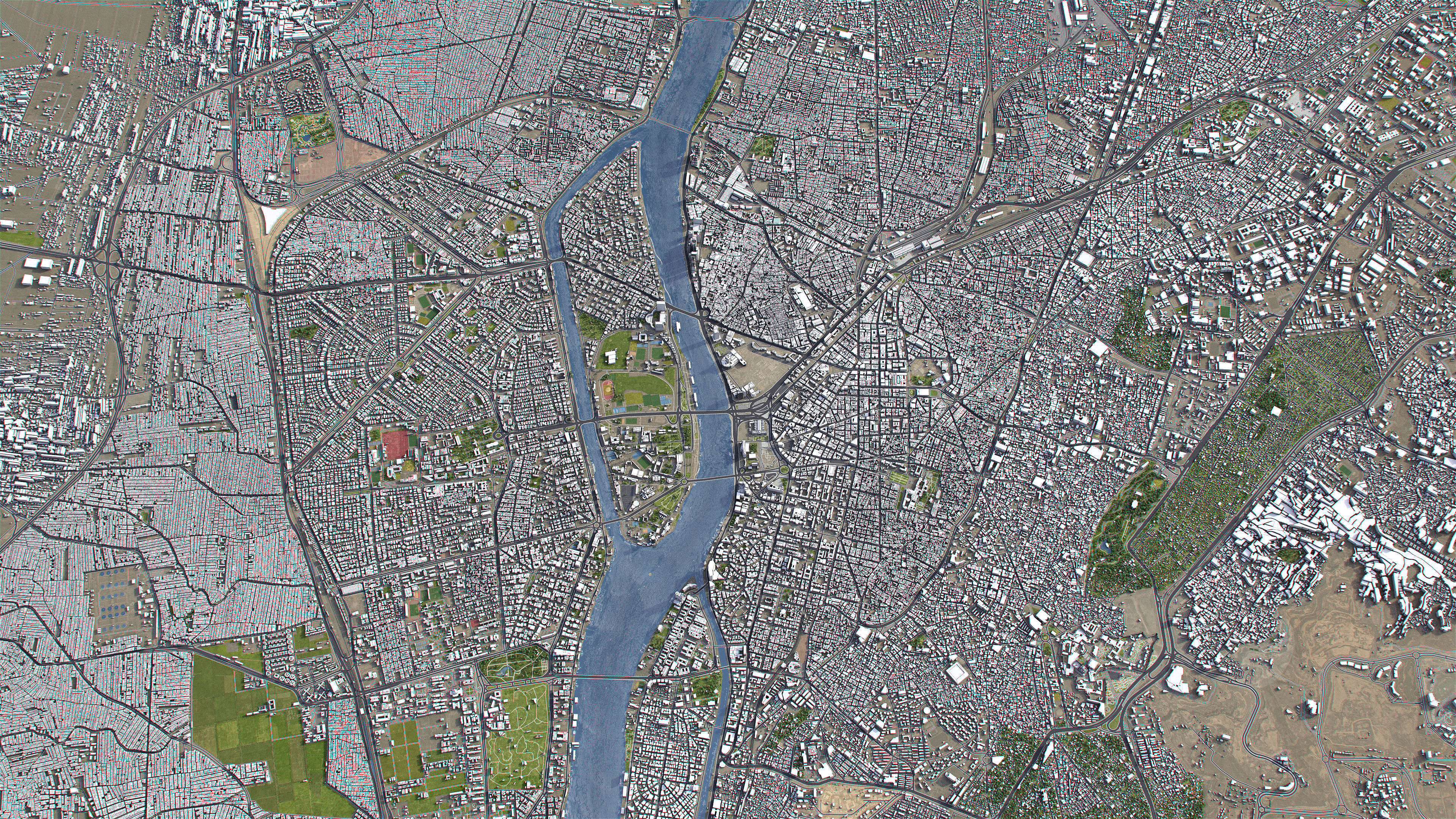 Cairo - 3D City Model Low-poly 3D model_10