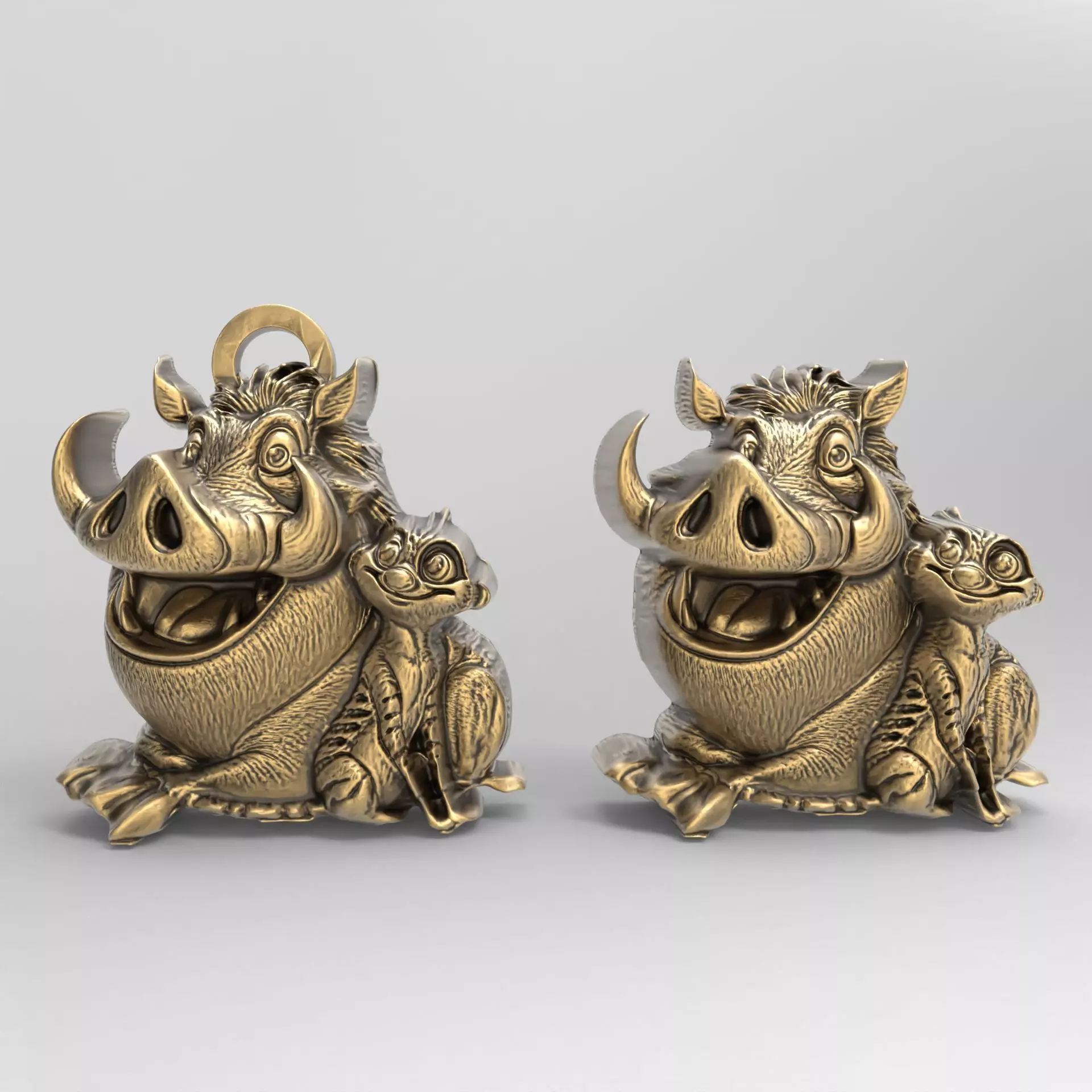 timon and pumbaa pentant  3D print model_0