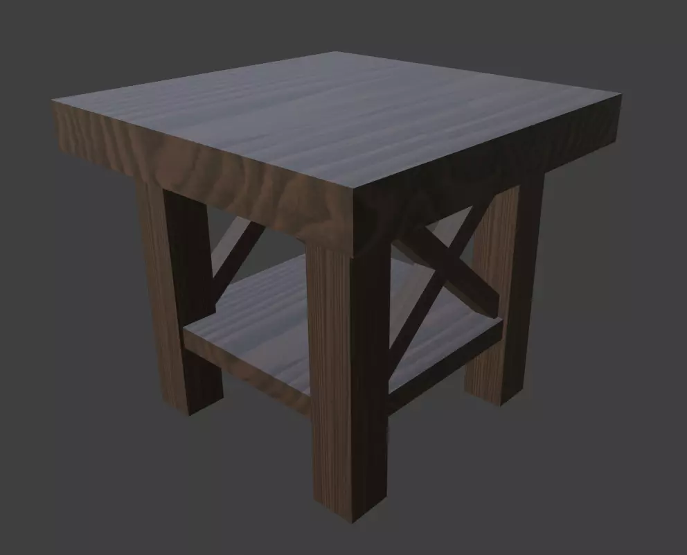 Simple Table 3D model_0
