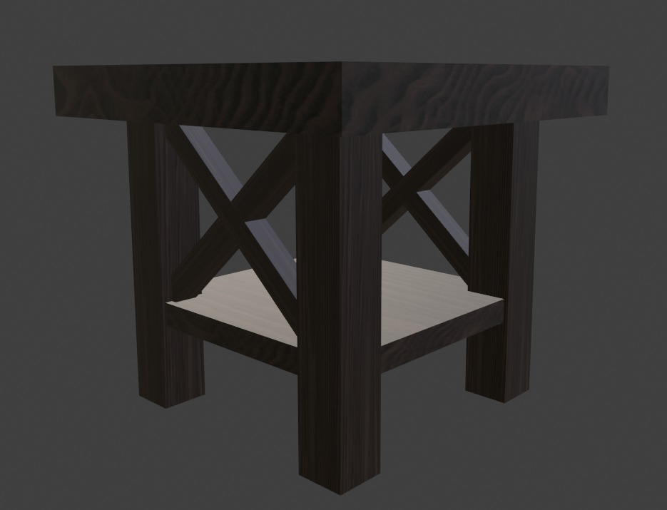 Simple Table 3D model_9
