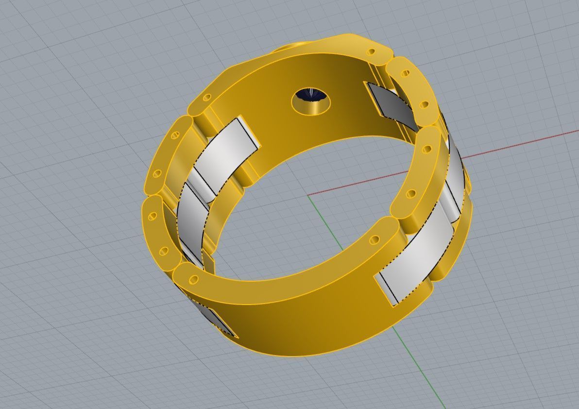 Rolex Ring  3D print model_6
