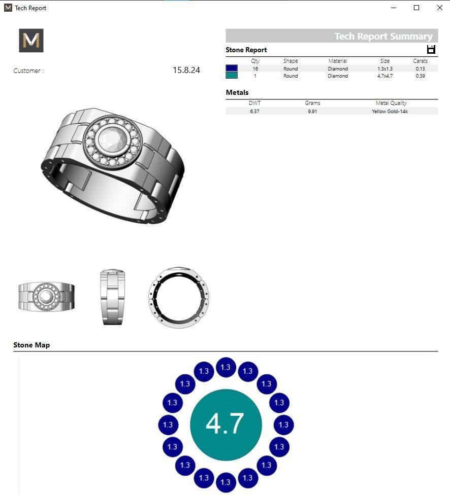Rolex Ring  3D print model_9
