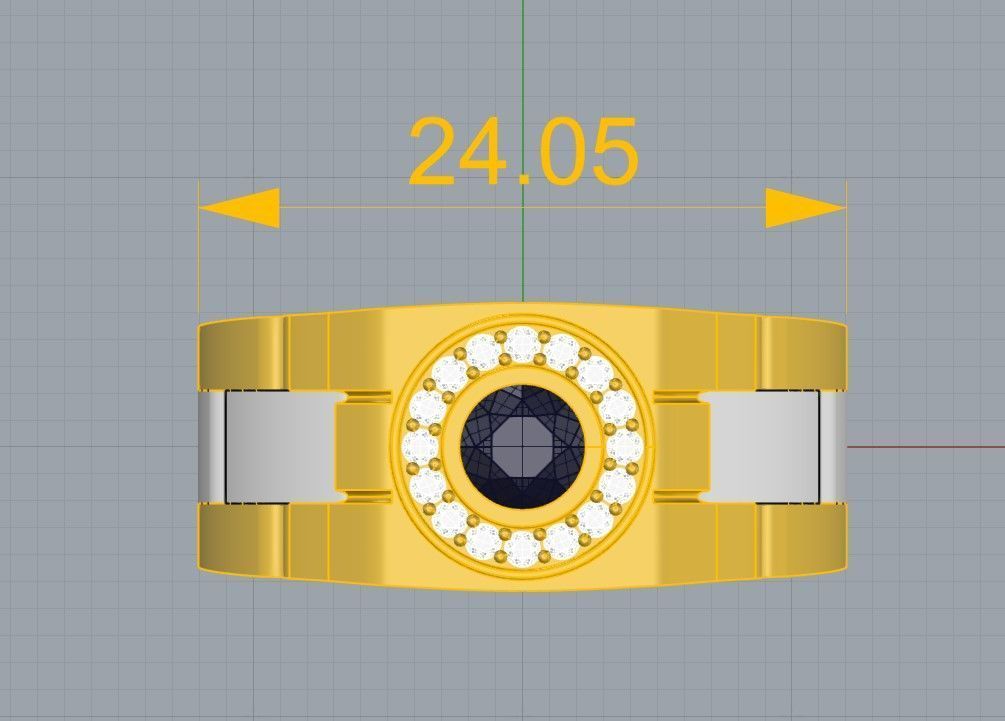Rolex Ring  3D print model_5